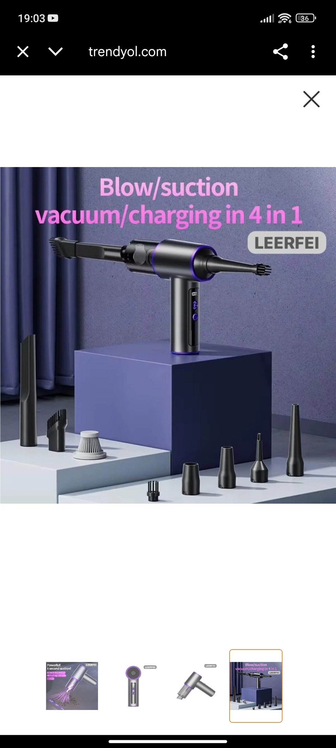 V7 ARAÇ İÇİ MİNİ EL SÜPÜRGESİ