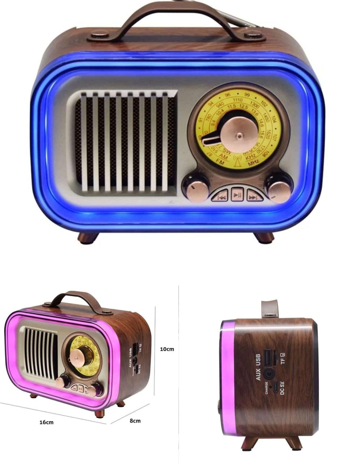 HS124 BLUETHOOT FM RADYO IŞIKLI