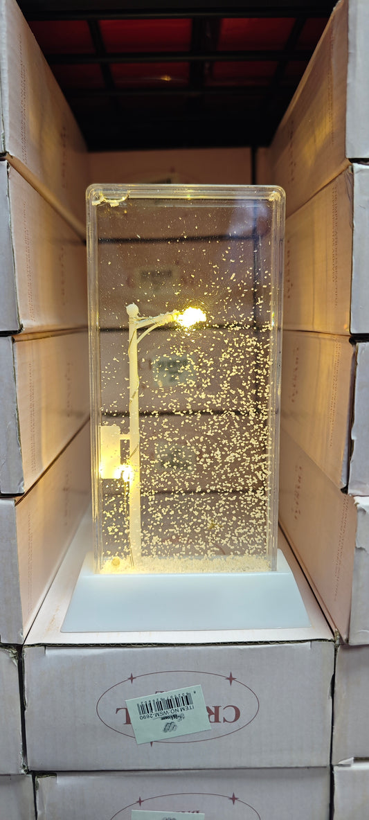 Sulu ışıklı Sokak Lambası Kış Masalı