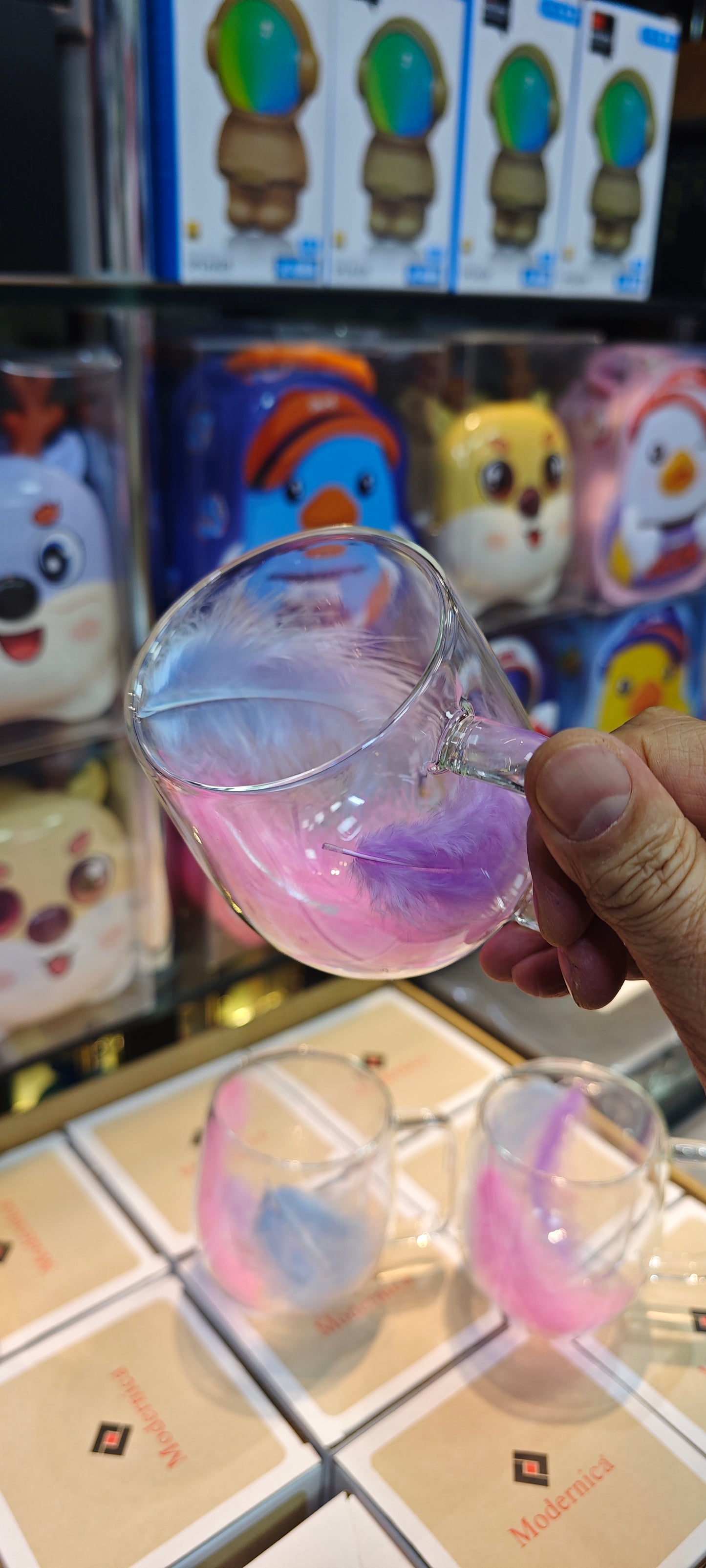 Tüylü Cidarlı Cam Bardak