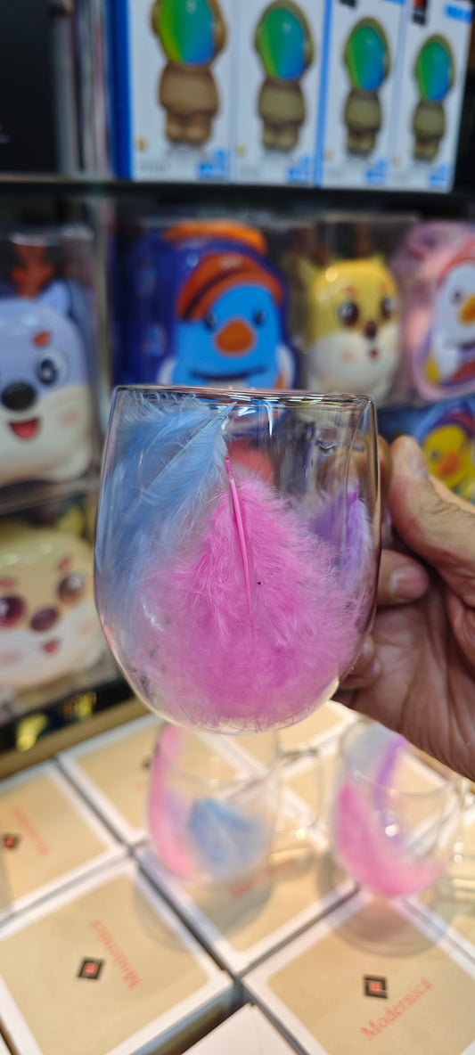 Tüylü Cidarlı Cam Bardak