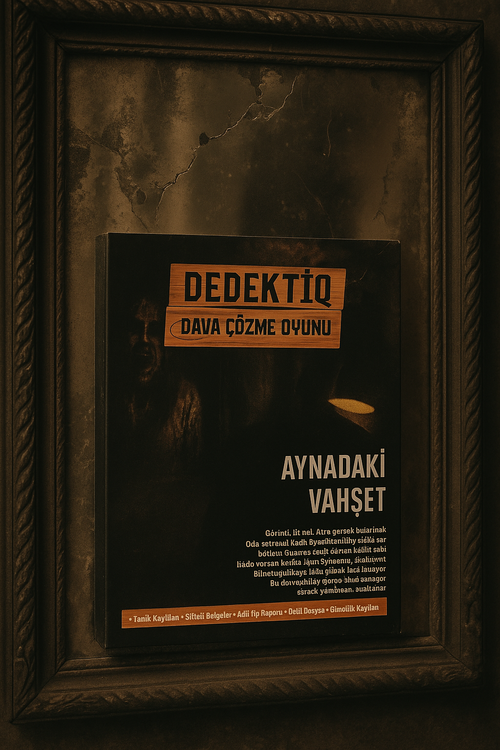 Dedektif Oyunu Dava çözme oyunu